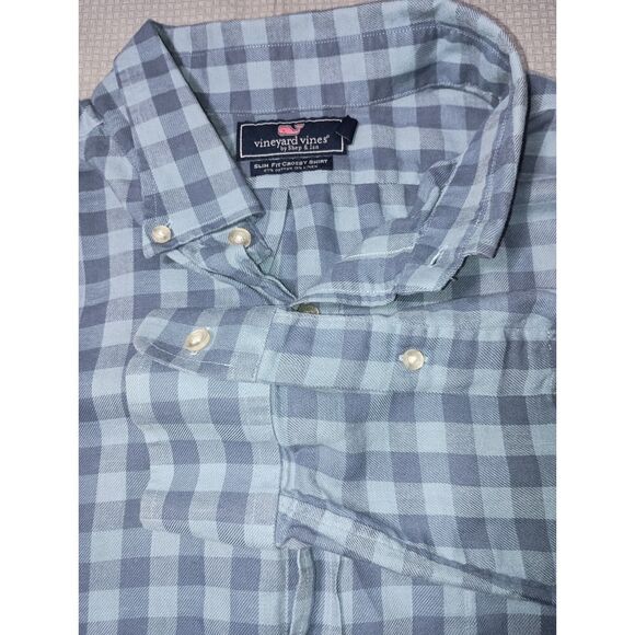 VINEYARD VINES, Blue Check Casual Long-Sleeve Button-Up, Men Size XXL - Picture 3 of 7